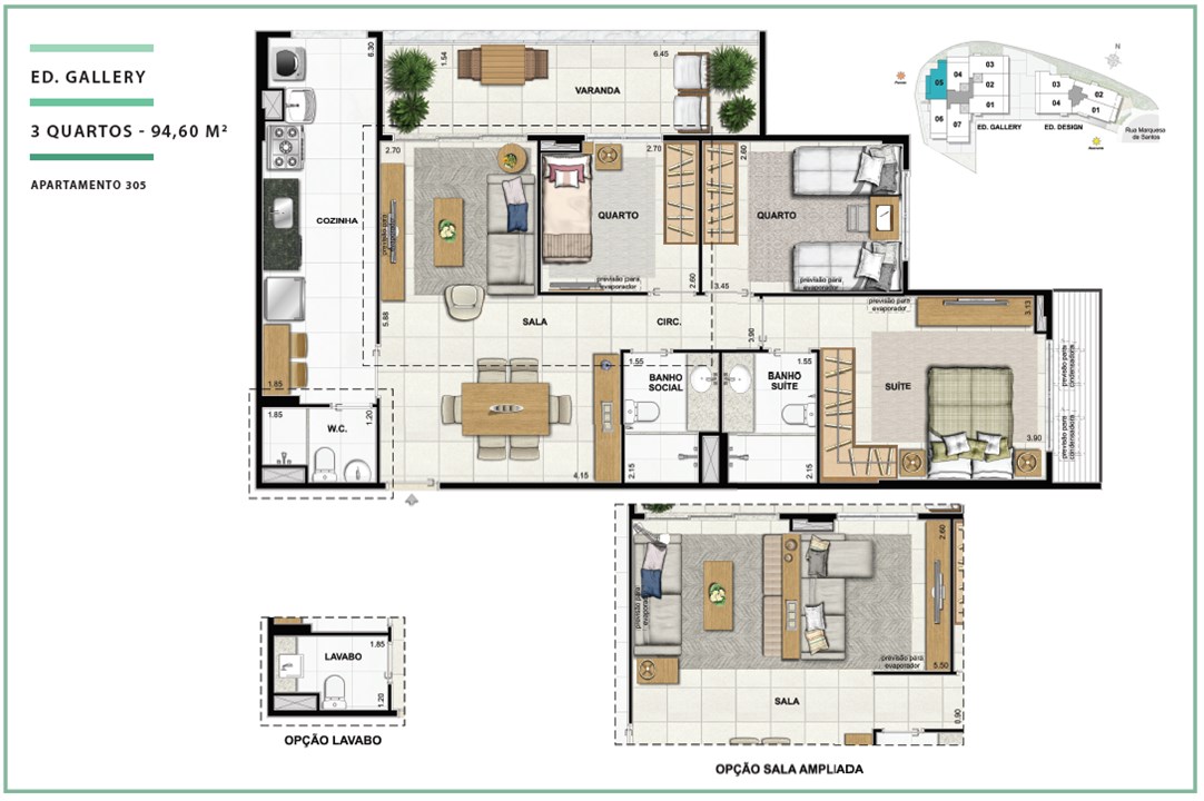 Apartamento Ed. Gallery 03 quartos | 94,60m² | Open Gallery & Design – Laranjeiras - Rio de Janeiro - Rio de Janeiro Apartamento Ed. Gallery 03 quartos | 94,60m² | Open Gallery & Design – Apartamento em Laranjeiras - Rio de Janeiro - Rio de Janeiro